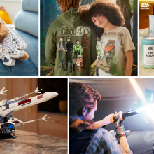 a collage of products on sale or releasing for star wars day, or may the 4th
