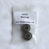 2 pack of 624ZZ Deep Grove Ball Bearings for 3D printers