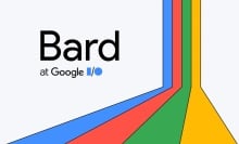Bard at Google I/O text against an abstract background