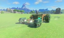 Link driving a vehicle in 'Zelda: Tears of the Kingdom'