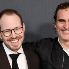 Ari Aster and Joaquin Phoenix at the Los Angeles Premiere of "Beau Is Afraid."