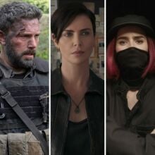 Images from "Enola Holmes," "Triple Frontier," "The Old Guard," "Okja," and "The Harder They Fall."
