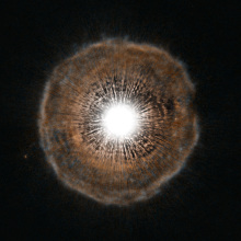 A dying red giant star puffing out