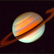 Viewing Saturn's rings in infrared