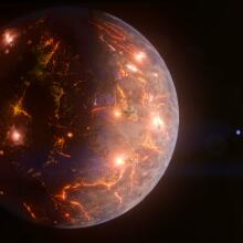 Discovering a volcanic exoplanet