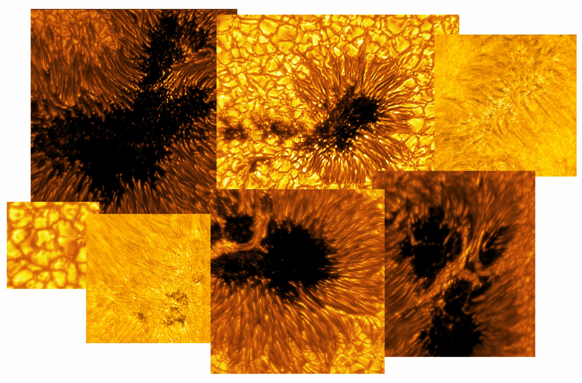 A mosaic of real sun images