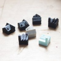 3D printed Monopoly City industrial and residential units