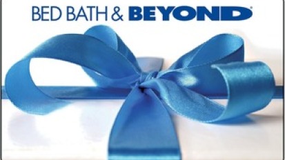 Bed Bath & Beyond gift card on a white background.