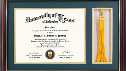 Diploma and tassel frame
