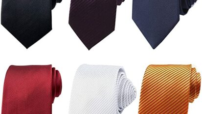 6 silk neck ties in different colors