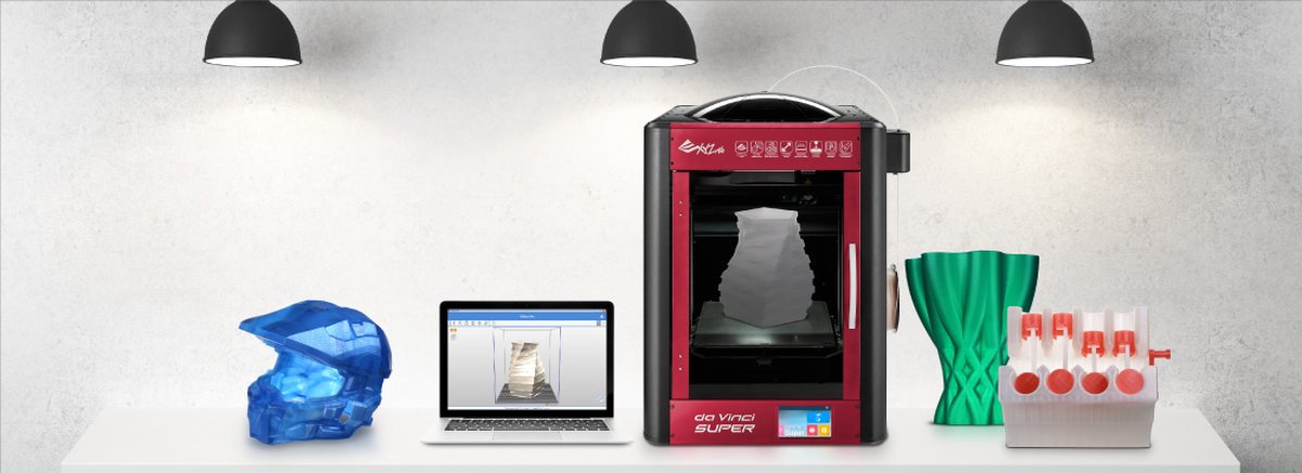 The Da Vinci Super 3D printer is ideal for prototype development and engineering projects