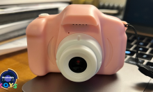 small pink digital camera