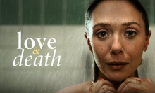 elizabeth olsen in love & death promotional poster