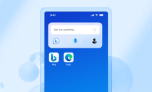 Bing widget on a smartphone