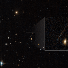 Hubble observing a cosmic oddity proposed to be a runaway black hole
