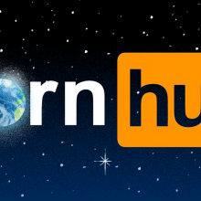 pornhub logo with 'o' displayed as earth