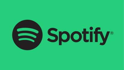 Spotify logo on a green Spotify gift card.