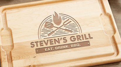 A personalized cutting board from Personalization Mall.