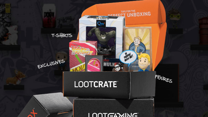 A Loot Crate subscription on a black background.