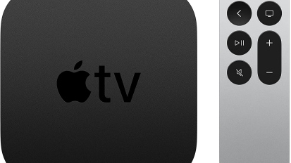 The new Apple TV 4K on a white background.
