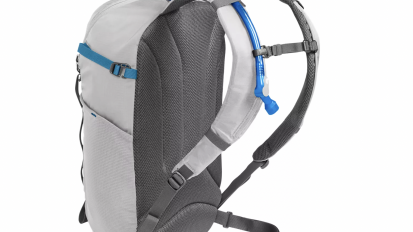 camelbak hydration backpack with blue trim